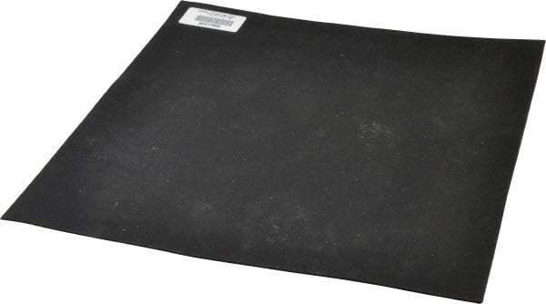 Made in USA - 12" Long, 12" Wide, 1/16" Thick, Neoprene Rubber Foam Sheet - 35 to 45 Durometer, Black, -20 to 180°F, 1,000 psi Tensile Strength, Adhesive Backing, Stock Length - Americas Industrial Supply