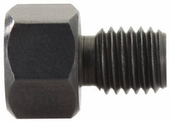 Gibraltar - 15/16" OAL, 3/8" Head Height, Low Carbon Steel, Threaded Rest Button - Black Oxide Coating, 1/2-20 Thread, 3/4" Hex - Americas Industrial Supply