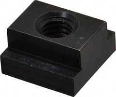 Jergens - 3/8-16 Blind Tapped T Slot Nut - 9/16" Slot Width, 7/8 x 1/4" Base Width x Height, 7/8 x 1/2" OAL x Height - Americas Industrial Supply