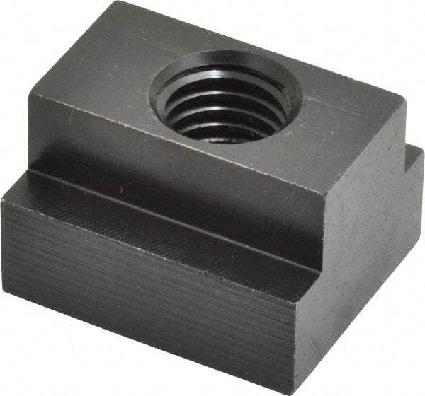 Jergens - 5/8-11 Blind Tapped T Slot Nut - 13/16" Slot Width, 1-1/4 x 9/16" Base Width x Height, 1-1/2 x 1" OAL x Height - Americas Industrial Supply