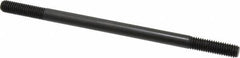 Jergens - 3/8-16 7" OAL Equal Double Threaded Stud - Alloy Steel, Black Oxide Finish, 1-1/4" Equal Thread Length - Americas Industrial Supply