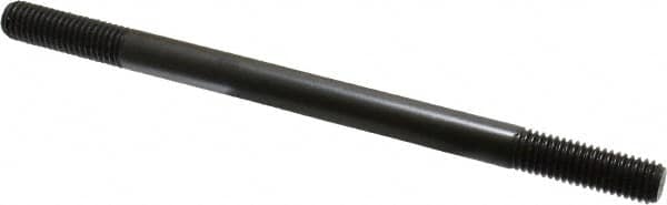 Jergens - 1/2-13 8" OAL Equal Double Threaded Stud - Alloy Steel, Black Oxide Finish, 1-1/2" Equal Thread Length - Americas Industrial Supply