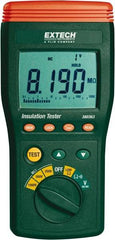 Extech - Digital LCD Display, 10,000 Megohm Electrical Insulation Resistance Tester & Megohmmeter - 1,000 VAC Max Test Voltage, Powered by 1.5V AA Battery - Americas Industrial Supply