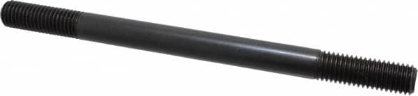 Jergens - 5/8-11 9" OAL Equal Double Threaded Stud - Alloy Steel, Black Oxide Finish, 1-3/4" Equal Thread Length - Americas Industrial Supply