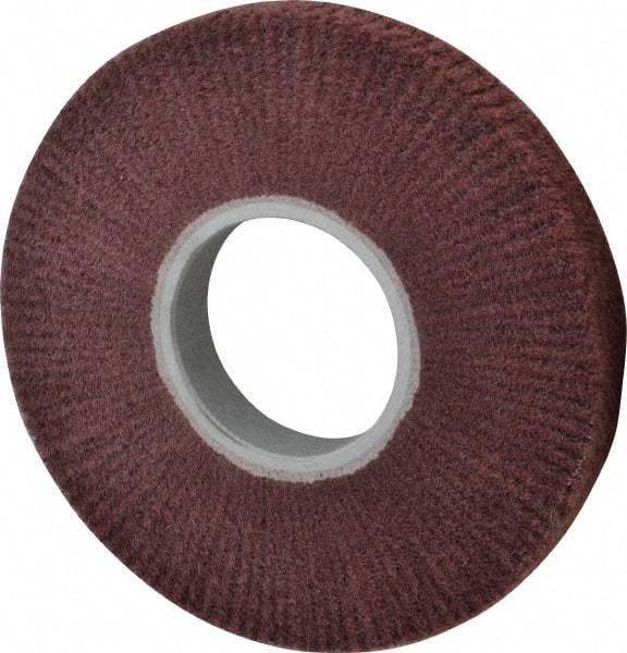 3M - 8" Diam Aluminum Oxide Finishing Flap Wheel - 3" Hole, 1" Wide, Density 5, Nonwoven, Fine Grade, 3,200 Max RPM - Americas Industrial Supply