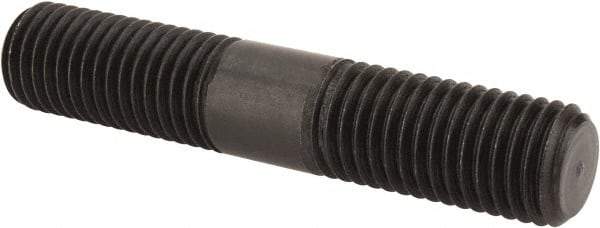 Jergens - 3/4-10 4" OAL Equal Double Threaded Stud - Alloy Steel, Black Oxide Finish, 1-7/16" Equal Thread Length - Americas Industrial Supply