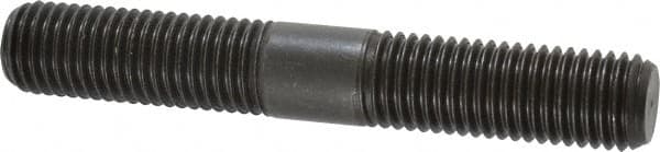 Jergens - 3/4-10 5" OAL Equal Double Threaded Stud - Alloy Steel, Black Oxide Finish, 1-15/16" Equal Thread Length - Americas Industrial Supply