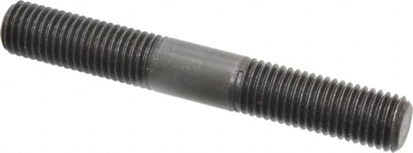 Jergens - 3/4-10 5-1/2" OAL Equal Double Threaded Stud - Alloy Steel, Black Oxide Finish, 2" Equal Thread Length - Americas Industrial Supply