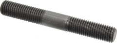 Jergens - 3/4-10 5-1/2" OAL Equal Double Threaded Stud - Alloy Steel, Black Oxide Finish, 2" Equal Thread Length - Americas Industrial Supply