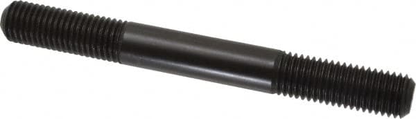 Jergens - 3/4-10 7" OAL Equal Double Threaded Stud - Alloy Steel, Black Oxide Finish, 2" Equal Thread Length - Americas Industrial Supply