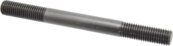 Jergens - 3/4-10 8" OAL Equal Double Threaded Stud - Alloy Steel, Black Oxide Finish, 2" Equal Thread Length - Americas Industrial Supply