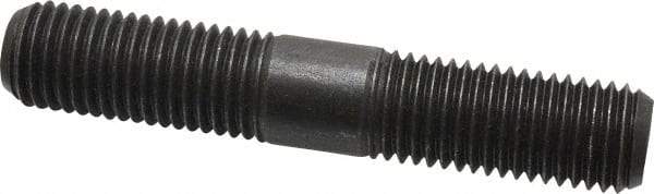 Jergens - 7/8-9 5" OAL Equal Double Threaded Stud - Alloy Steel, Black Oxide Finish, 1-29/32" Equal Thread Length - Americas Industrial Supply