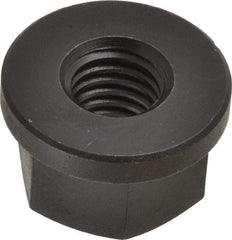 Jergens - 1/2-13, 1-1/8" Flange Diam, 11/16" High, 7/8" Across Flats, Flange Nut - Grade Low Carbon Steel Steel, Black Oxide Finish, 5/32" Flange Height, TCMA - Americas Industrial Supply