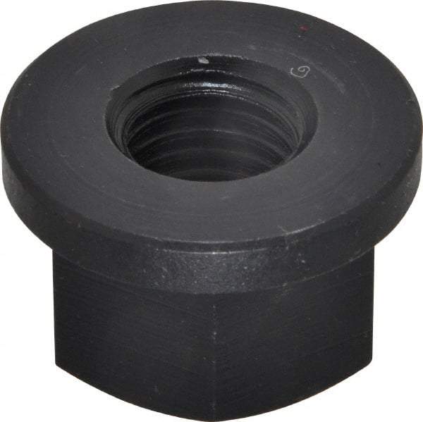 Jergens - 3/4-10, 1-5/8" Flange Diam, 1" High, 1-1/4" Across Flats, Flange Nut - Grade Low Carbon Steel Steel, Black Oxide Finish, 1/4" Flange Height, TCMA - Americas Industrial Supply