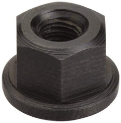 Jergens - 3/4-10 Steel Black Oxide Spherical Flange Nut - 3/4" High, 1-5/8" Diam x 1/4" High Flange, 2-1/2" Radius - Americas Industrial Supply