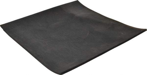 Made in USA - 12" Long, 12" Wide, 1/4" Thick, Neoprene Rubber Foam Sheet - 35 to 45 Durometer, Black, -20 to 180°F, 1,000 psi Tensile Strength, Adhesive Backing, Stock Length - Americas Industrial Supply