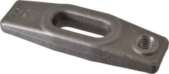 Jergens - 5/8" Stud, 1-3/8" Travel, 6" OAL x 1-3/4" Overall Width x 7/8" Overall Height, Heel Clamp - Grade C-1030/C-1035 Forged Steel, 1-3/8" Long x 11/16" Wide Slot, 2-5/16" Length x 1-1/4" Width x 9/16" Tapered Height, Tapped - Americas Industrial Supply