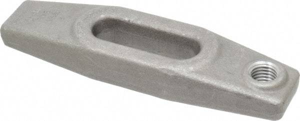 Jergens - 7/8" Stud, 2" Travel, 8" OAL x 2-1/8" Overall Width x 1-1/8" Overall Height, Heel Clamp - Grade C-1030/C-1035 Forged Steel, 2" Long x 13/16" Wide Slot, 3" Length x 1-1/2" Width x 3/4" Tapered Height, Tapped - Americas Industrial Supply