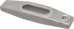 Jergens - 7/8" Stud, 2" Travel, 8" OAL x 2-1/8" Overall Width x 1-1/8" Overall Height, Heel Clamp - Grade C-1030/C-1035 Forged Steel, 2" Long x 13/16" Wide Slot, 3" Length x 1-1/2" Width x 3/4" Tapered Height, Tapped - Americas Industrial Supply