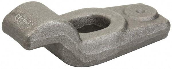 Made in USA - 4" OAL x 1-5/8" Overall Width x 1-7/16" Overall Height, Gooseneck Clamp - Grade ASTM A521, Class CA Carbon Steel, 3/8" Nose Height x 1-3/16" Nose Width, 15/16" Slot Len x 11/16" Slot Width, 3/4" Neck Len - Americas Industrial Supply
