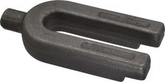 Jergens - 1-3/4" Wide x 3/4" High, Forged Steel, U Shaped Strap Clamp - 5/8" Stud, 2-1/2" Travel, 4" OAL, 11/16" Slot Width - Americas Industrial Supply