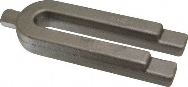 Jergens - 2-3/8" Wide x 1-1/8" High, Forged Steel, U Shaped Strap Clamp - 3/4" Stud, 6" Travel, 8" OAL, 13/16" Slot Width - Americas Industrial Supply