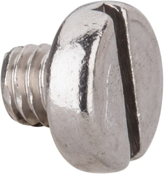 Value Collection - M4x0.70 Metric Coarse, 4mm Length Under Head Slotted Drive Machine Screw - Pan Head, Grade 18-8 & A2 Stainless Steel, Uncoated, Without Washer - Americas Industrial Supply