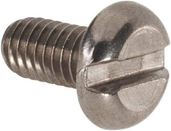 Value Collection - M4x0.70 Metric Coarse, 8mm Length Under Head Slotted Drive Machine Screw - Pan Head, Grade 18-8 & A2 Stainless Steel, Uncoated, Without Washer - Americas Industrial Supply
