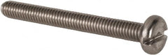 Value Collection - M4x0.70 Metric Coarse, 35mm Length Under Head Slotted Drive Machine Screw - Pan Head, Grade 18-8 & A2 Stainless Steel, Uncoated, Without Washer - Americas Industrial Supply