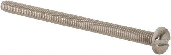 Value Collection - M4x0.70 Metric Coarse, 60mm Length Under Head Slotted Drive Machine Screw - Pan Head, Grade 18-8 & A2 Stainless Steel, Uncoated, Without Washer - Americas Industrial Supply