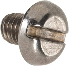 Value Collection - M5x0.80 Metric Coarse, 6mm Length Under Head Slotted Drive Machine Screw - Pan Head, Grade 18-8 & A2 Stainless Steel, Uncoated, Without Washer - Americas Industrial Supply