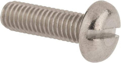 Value Collection - M5x0.80 Metric Coarse, 16mm Length Under Head Slotted Drive Machine Screw - Pan Head, Grade 18-8 & A2 Stainless Steel, Uncoated, Without Washer - Americas Industrial Supply