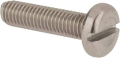 Value Collection - M5x0.80 Metric Coarse, 20mm Length Under Head Slotted Drive Machine Screw - Pan Head, Grade 18-8 & A2 Stainless Steel, Uncoated, Without Washer - Americas Industrial Supply