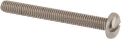 Value Collection - M5x0.80 Metric Coarse, 45mm Length Under Head Slotted Drive Machine Screw - Pan Head, Grade 18-8 & A2 Stainless Steel, Uncoated, Without Washer - Americas Industrial Supply