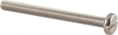 Value Collection - M5x0.80 Metric Coarse, 55mm Length Under Head Slotted Drive Machine Screw - Pan Head, Grade 18-8 & A2 Stainless Steel, Uncoated, Without Washer - Americas Industrial Supply