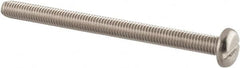 Value Collection - M5x0.80 Metric Coarse, 65mm Length Under Head Slotted Drive Machine Screw - Pan Head, Grade 18-8 & A2 Stainless Steel, Uncoated, Without Washer - Americas Industrial Supply