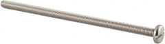 Value Collection - M5x0.80 Metric Coarse, 100mm Length Under Head Slotted Drive Machine Screw - Pan Head, Grade 18-8 & A2 Stainless Steel, Uncoated, Without Washer - Americas Industrial Supply