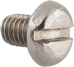 Value Collection - M6x1.00 Metric Coarse, 8mm Length Under Head Slotted Drive Machine Screw - Pan Head, Grade 18-8 & A2 Stainless Steel, Uncoated, Without Washer - Americas Industrial Supply