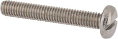 Value Collection - M6x1.00 Metric Coarse, 40mm Length Under Head Slotted Drive Machine Screw - Pan Head, Grade 18-8 & A2 Stainless Steel, Uncoated, Without Washer - Americas Industrial Supply