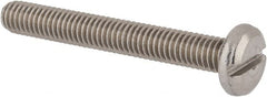 Value Collection - M6x1.00 Metric Coarse, 45mm Length Under Head Slotted Drive Machine Screw - Pan Head, Grade 18-8 & A2 Stainless Steel, Uncoated, Without Washer - Americas Industrial Supply
