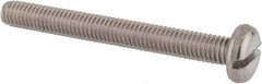 Value Collection - M6x1.00 Metric Coarse, 55mm Length Under Head Slotted Drive Machine Screw - Pan Head, Grade 18-8 & A2 Stainless Steel, Uncoated, Without Washer - Americas Industrial Supply