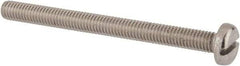 Value Collection - M6x1.00 Metric Coarse, 70mm Length Under Head Slotted Drive Machine Screw - Pan Head, Grade 18-8 & A2 Stainless Steel, Uncoated, Without Washer - Americas Industrial Supply