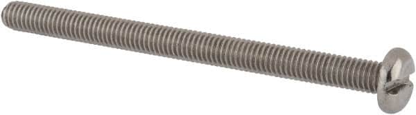 Value Collection - M6x1.00 Metric Coarse, 80mm Length Under Head Slotted Drive Machine Screw - Pan Head, Grade 18-8 & A2 Stainless Steel, Uncoated, Without Washer - Americas Industrial Supply