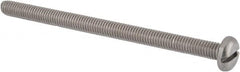 Value Collection - M6x1.00 Metric Coarse, 90mm Length Under Head Slotted Drive Machine Screw - Pan Head, Grade 18-8 & A2 Stainless Steel, Uncoated, Without Washer - Americas Industrial Supply