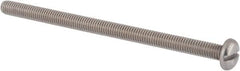 Value Collection - M6x1.00 Metric Coarse, 100mm Length Under Head Slotted Drive Machine Screw - Pan Head, Grade 18-8 & A2 Stainless Steel, Uncoated, Without Washer - Americas Industrial Supply