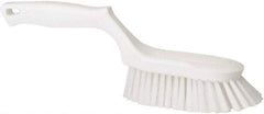 Vikan - 1-1/2" Bristle Length, Polyester Scrub Brush - 5-5/8" Long x 5" Wide Head, 13-1/2" OAL, White, Polypropylene Block - Americas Industrial Supply