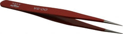 Aven - 4-3/4" OAL OO-SA Color Coded Precision Tweezers - Stainless Steel, OO-SA Pattern - Americas Industrial Supply