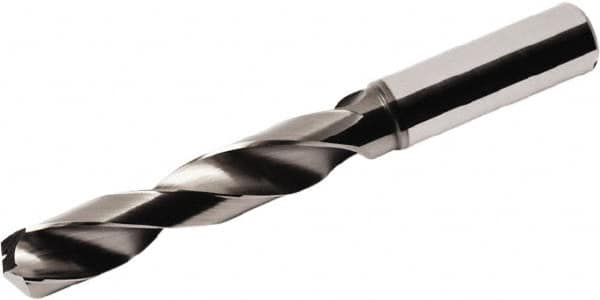Seco - 10mm 140° Spiral Flute Solid Carbide Screw Machine Drill Bit - DLC Finish, Right Hand Cut, 47mm Flute Length, 89mm OAL, Straight Shank, Through Coolant - Americas Industrial Supply