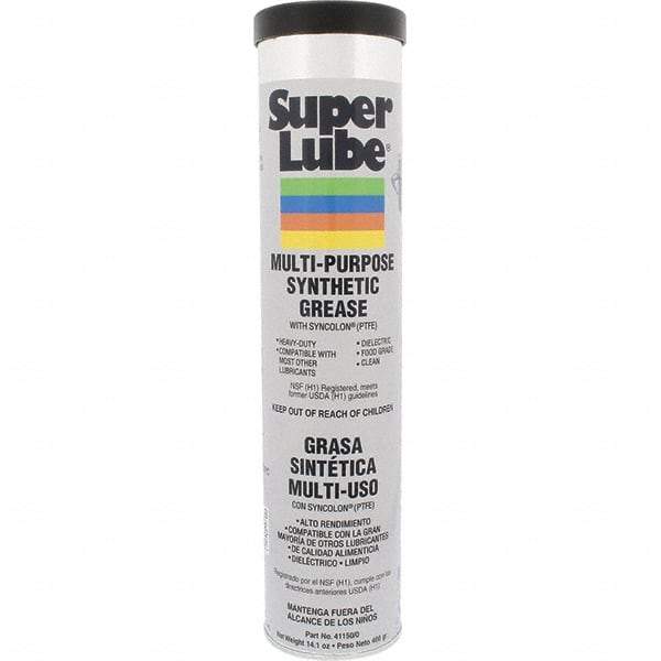 Synco Chemical - 14.1 oz Cartridge Synthetic General Purpose Grease - Translucent White, Food Grade, 450°F Max Temp, NLGIG 0, - Americas Industrial Supply
