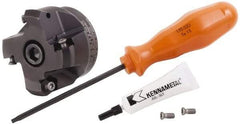 Kennametal - 2" Cut Diam, 3/4" Arbor Hole, 3.23mm Max Depth of Cut, 45° Indexable Chamfer & Angle Face Mill - 4 Inserts, HNGJ 0604... Insert, Right Hand Cut, 4 Flutes, Through Coolant, Series Dodeka Mini - Americas Industrial Supply
